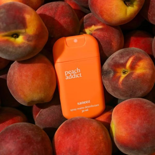 Saneez Spray mains désinfectant Peach Addict (30 ml)