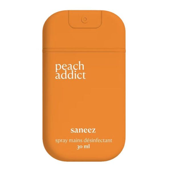 Saneez Spray mains désinfectant Peach Addict (30 ml)