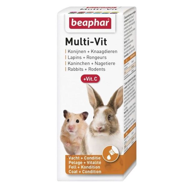 Béaphar Multi-Vit Complément multi-vitaminé lapins & rongeurs (50 ml)