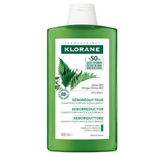 Klorane Shampoing Séboréducteur à l'Ortie bio (400 ml)