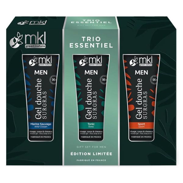 MKL Green Nature Coffret Trio Essentiel Homme 2026 (3 gels douche 100 ml
