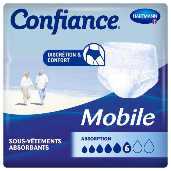 Confiance Mobile Sous-Vêtements Absorbants 6 gouttes Taille XL (x14)