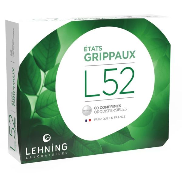 Lehning L52 comprimés orodispersibles états grippaux (x60)