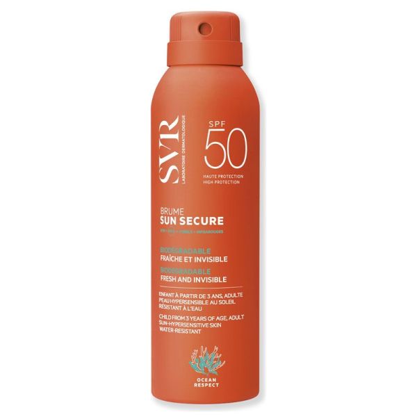 SVR Sun Secure Brume SPF50 biodégradable, fraîche & invisible (200 ml)