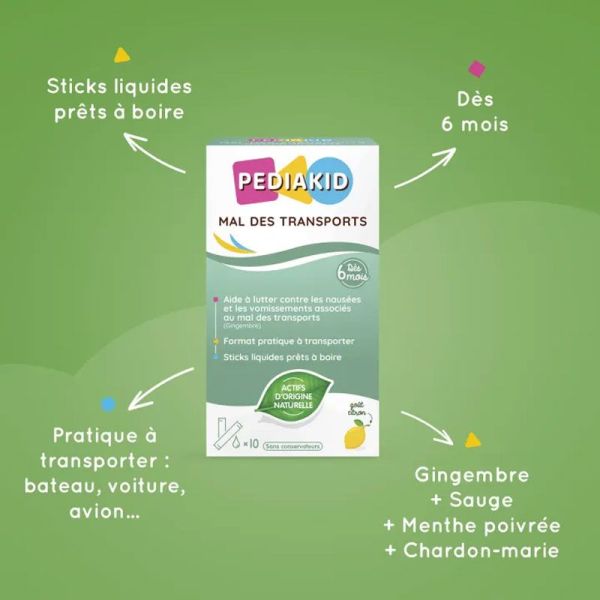 Pediakid Mal des Transports Stick 10X5Ml