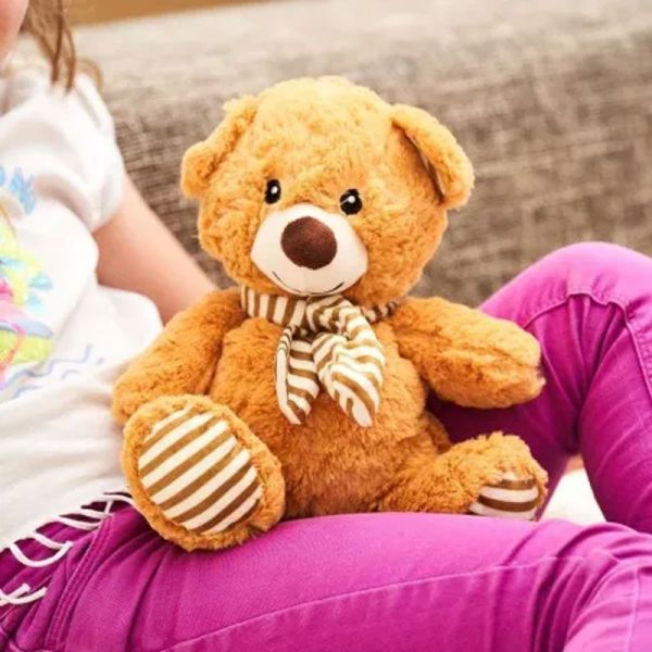 Pelucho Bouillotte sèche peluche Ourson Crème aux grains de blé et fleurs de lavande