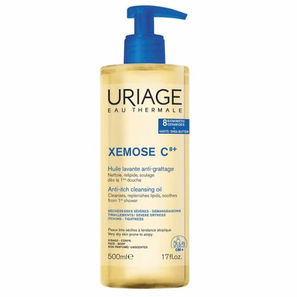 Xémose C8+ Huile Lavante anti-grattage nettoie, relipide, soulage (500 ml)