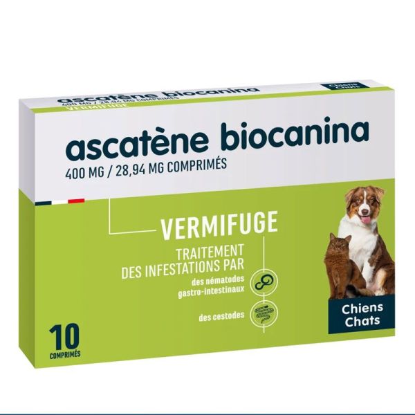Biocanina Ascatène 400 mg Vermifuge Chiens & Chats (10 comprimés)