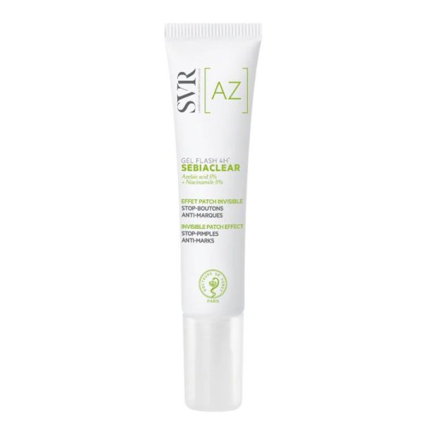 SVR Sebiaclear Gel Flash 4H effet patch invisible stop-boutons anti-marques (15 ml)
