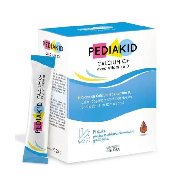 Pediakid Calcium C+ avec Vitamine D (14 sticks)