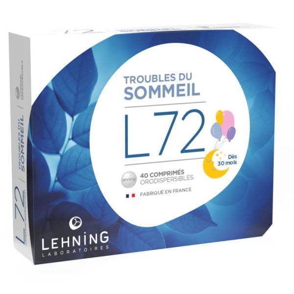Lehning L72 troubles du sommeil (40 comprimés)