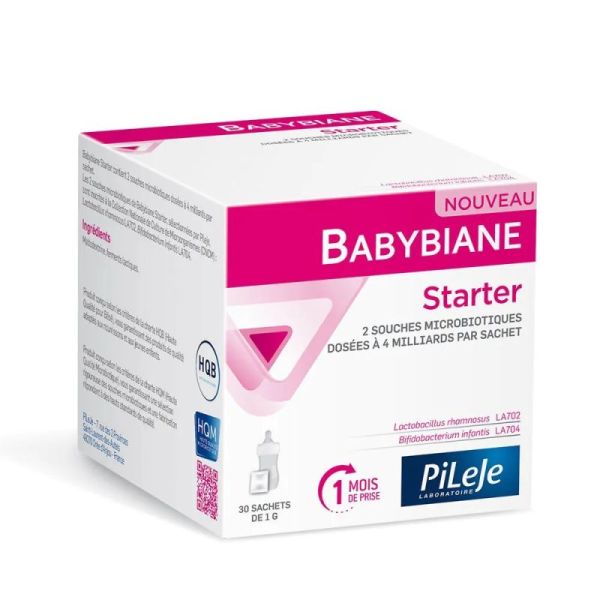 Pileje Babybiane Starter microbiote intestinal du nourrison (30 sachets)