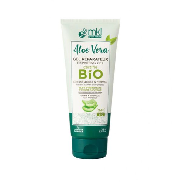 MKL Green Nature Gel Réparateur bio répare, apaise & hydrate Aloe Vera (200 ml)