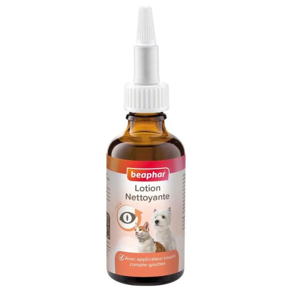 Beaphar Lotion nettoyante pour les yeux pour chien et chat (50 ml)
