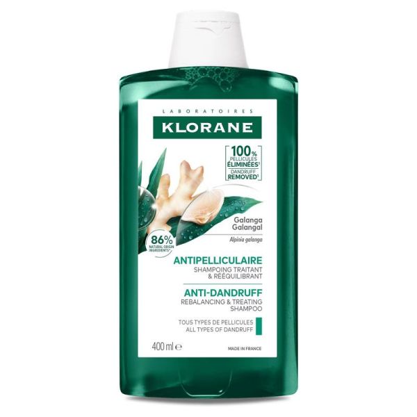 Klorane Antipelliculaire Shampoing Traitant et Rééquilibrant au Galanga (400 ml)