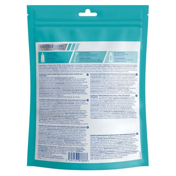 VeggieDent Fr3sh taille XS chien de moins de 5 kg (15 lamelles)
