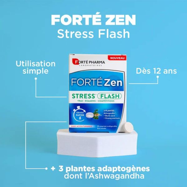 Forte Pharma Zen Stress Flash trac, examens, compétitions (10 comprimés)