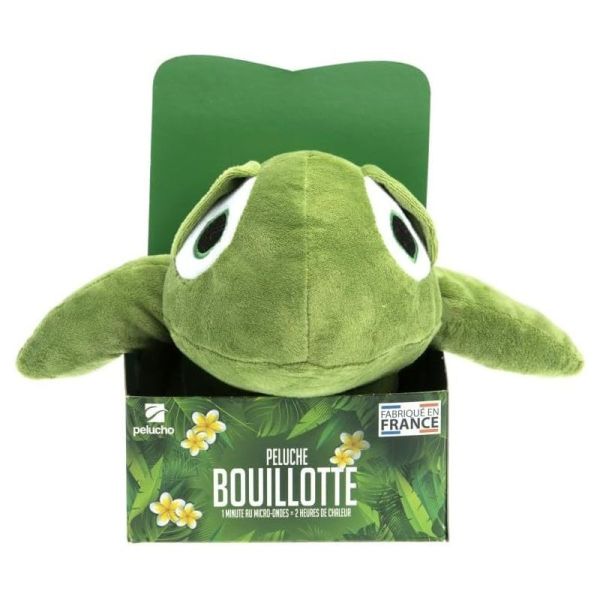 Pelucho Bouillotte sèche peluche Tortue aux grains de blé et fleurs de lavande