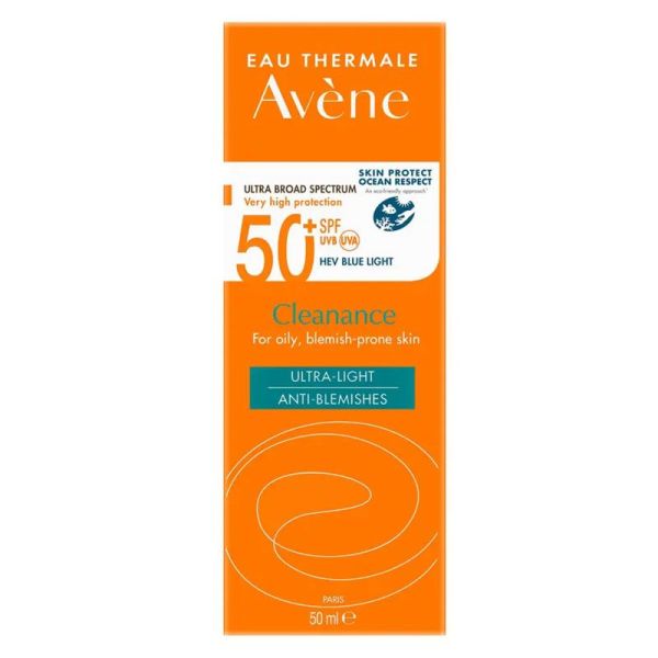Avène Cleanance Protection Solaire SPF50+ peaux grasses à imperfections (50 ml)