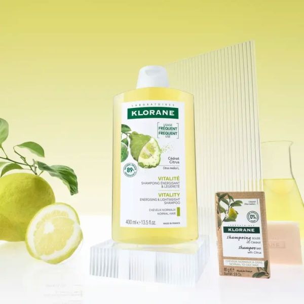 Klorane Shampoing vitalité énergisant et légèreté au Cedrat (100 ml)