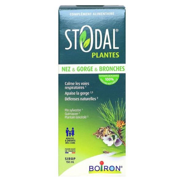 Stodal Plantes Sirop nez, gorge & bronches aux extraits de plantes (150 ml)