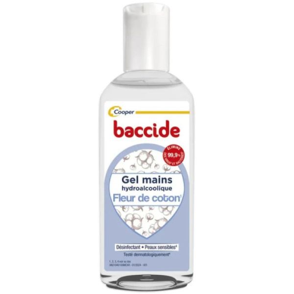 Baccide Gel Main désinfectant peaux sensibles Fleur de Coton (30 ml)
