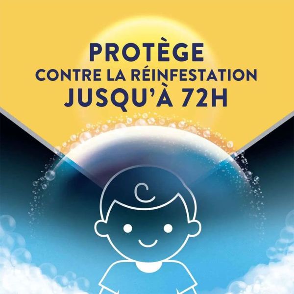 Shampooing Anti-Poux et lentes 3-en-1 100% efficace traite, lave et protège (200 ml)