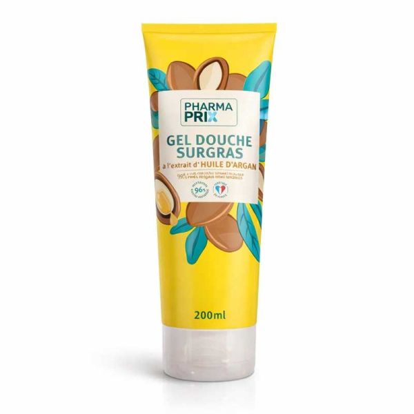 Pharmaprix Gel Douche Surgras à l'extrait d'Huile d'Argan (200 ml)