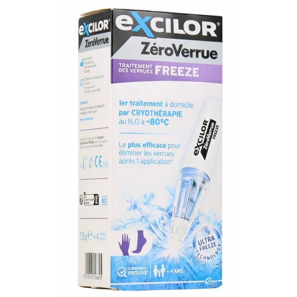 Excilor ZéroVerrue Traitement des verrues Freeze N2O à -80°C