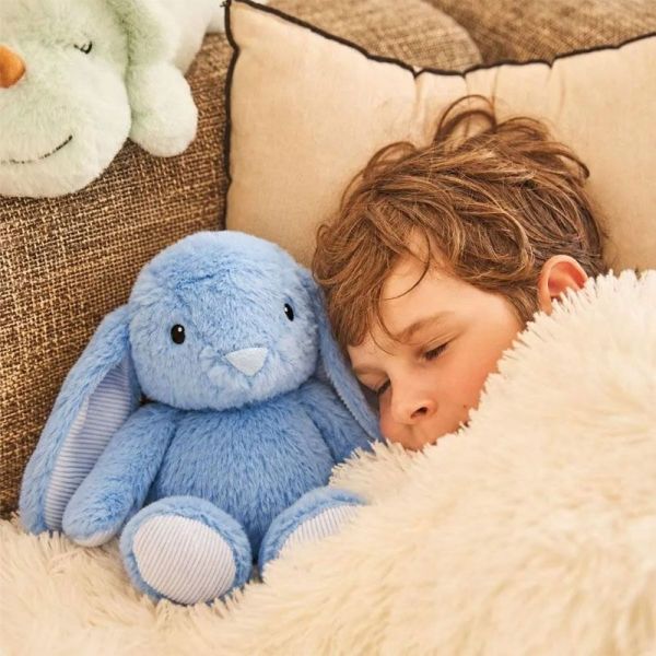 Pelucho Bouillotte sèche peluche Lapin Bleu aux grains de blé et fleurs de lavande