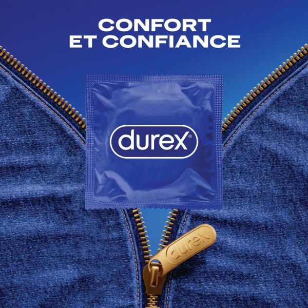 Durex Préservatifs Classic Jeans forme anatomique avec réservoir (x12)