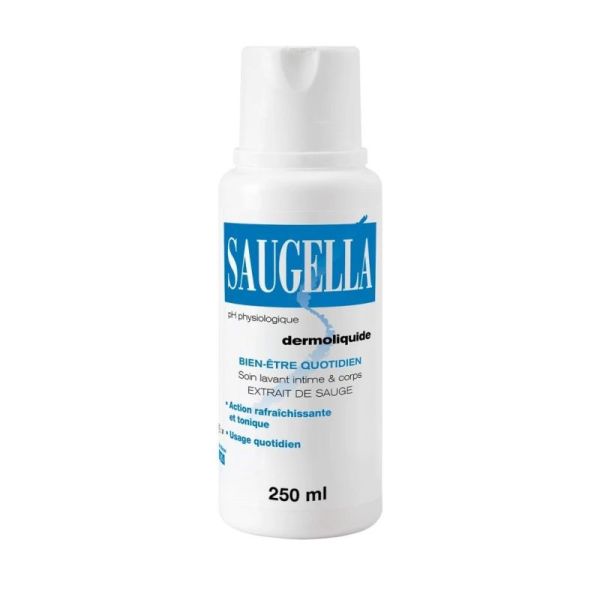 Saugella Dermoliquide soin lavant intime & corps à l'extrait de sauge (250 ml)