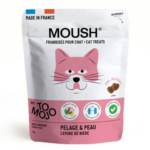 Moush friandises pour chats pelage & peau (70 g)