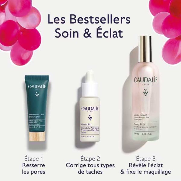 Coffret Trio Bestsellers Noël 2025 : Eau de Beauté, Masque Détox, Sérum Anti-tâches