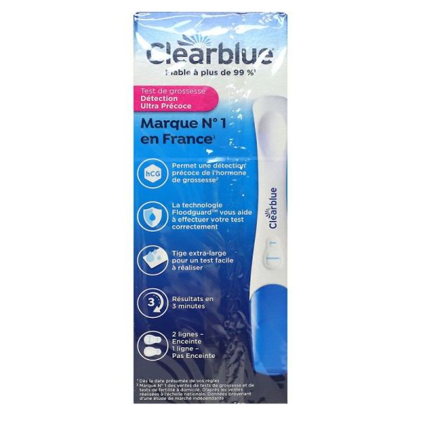 Clearblue Test De Grossesse Détection Ultra Précoce (Lot De 2)
