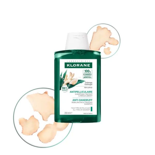 Klorane Antipelliculaire Shampoing Traitant et Rééquilibrant au Galanga (200 ml)