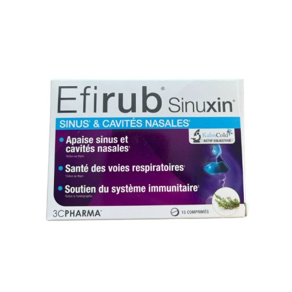 3C Pharma Efirub Sinuxin Sinus & Cavités nasales (15 comprimés)