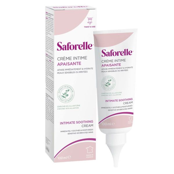 Saforelle Crème Apaisante Intime apaise & hydrate peaux sensibles et irritées (100 ml)