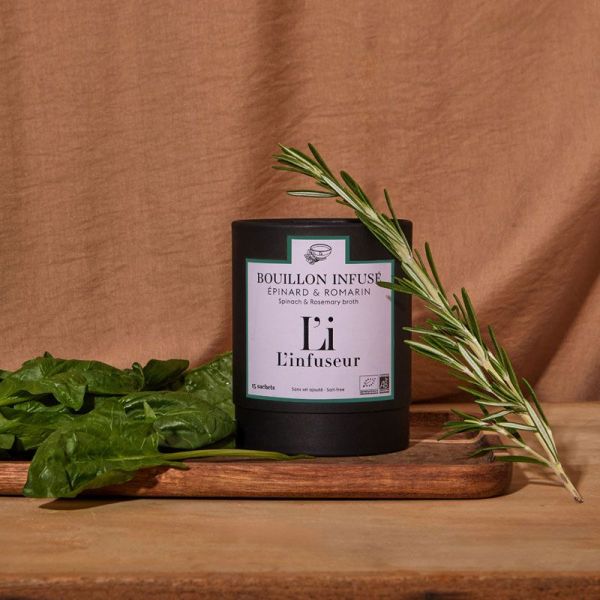 L'infuseur Bouillon Infusé Bio Epinard & Romarin (15 sachets)