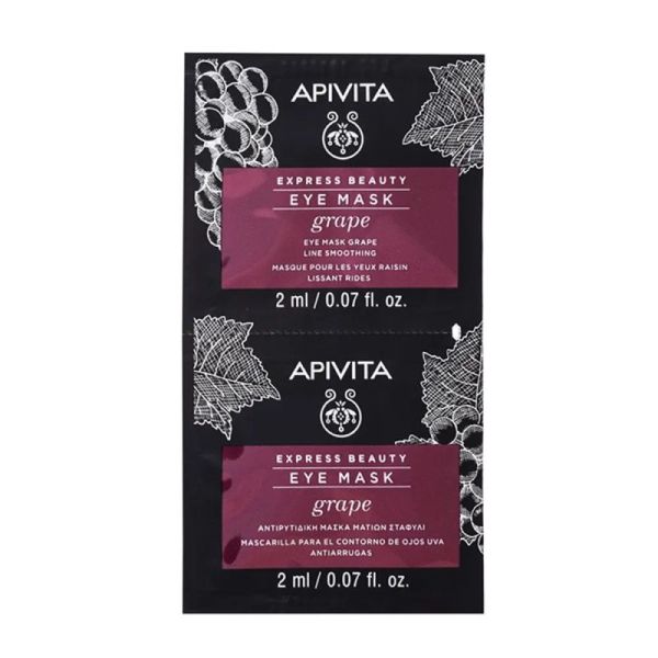 Express Beauty Masque Lissant Contour des Yeux au Raisin rides, cernes & poches (2 x 2ml)