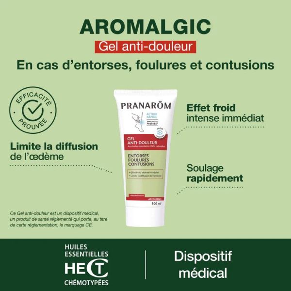 Pranarôm Aromalgic Gel Anti-Douleur entorses, foulures, contorsions (100 ml)