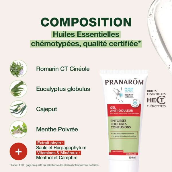 Pranarôm Aromalgic Gel Anti-Douleur entorses, foulures, contorsions (100 ml)