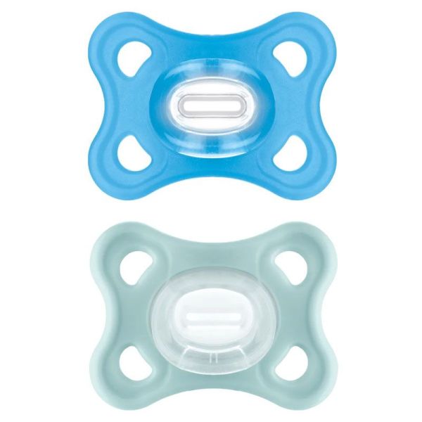 MAM Sucettes Comfort Silicone 2-12 mois (Bleu, x2)