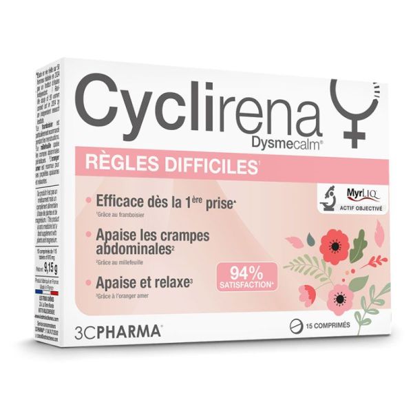 3C Pharma Cyclirena Dysmecalm Règles Difficiles (15 comprimés)