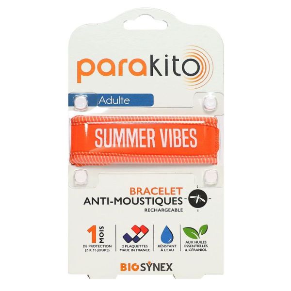 Parakito bracelet anti-moustique rouge
