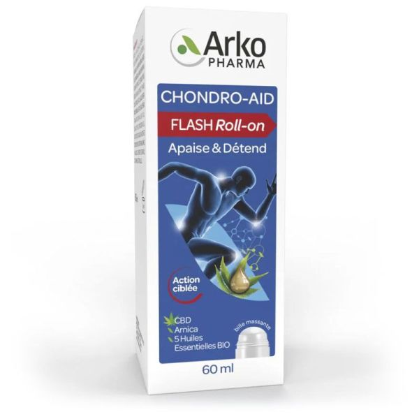 Arkopharma Chondro-Aid Flash Roll-on apaise et détend articulations & tendons (60 ml)