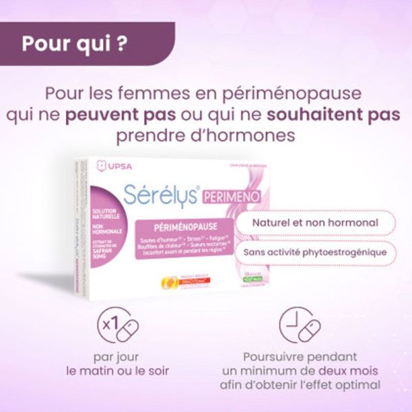Sérélys Perimeno périménopause solution naturelle (30 gélules)