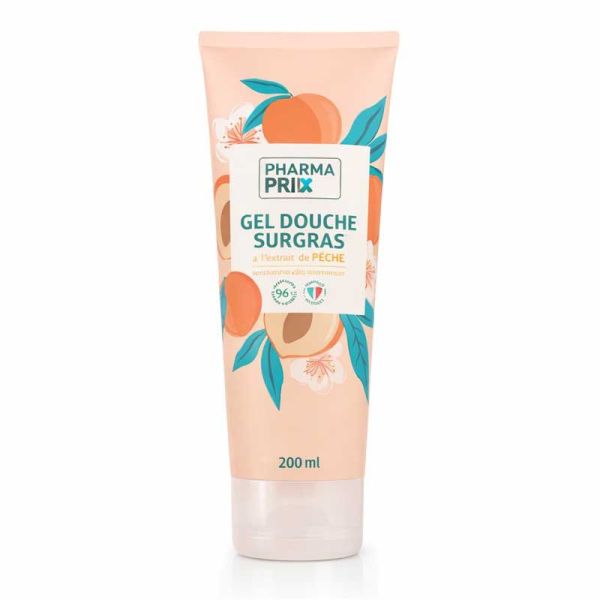 Pharmaprix Gel Douche Surgras à l'extrait de Pêche (200 ml)
