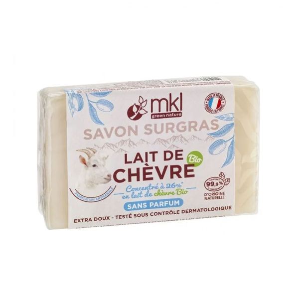 MKL Green Nature Savon surgras au lait de chèvre Bio Neutre (100 g)