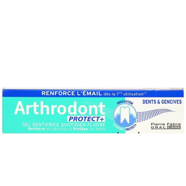 Arthrodont Protect+ Gel dentifrice quotidien fluoré, protection gencives et dents (75 ml)